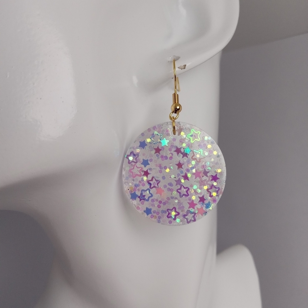 Holographic Star Earrings